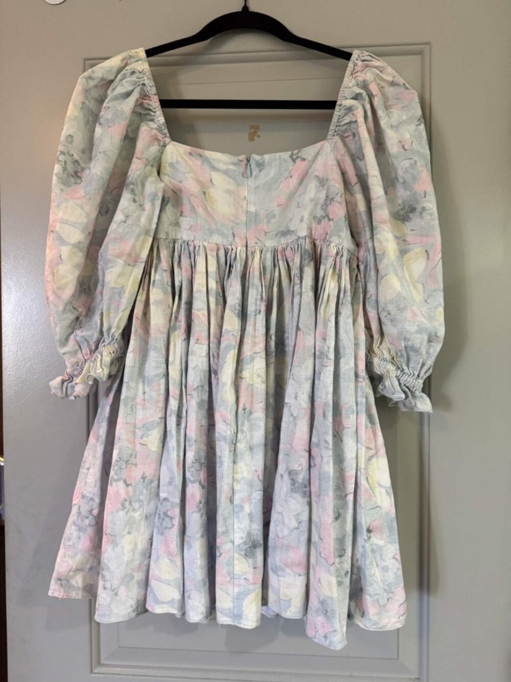 Selkie Cotton Monet Print Puff Dress -Size S 100% Cotton - Picture 5 of 7